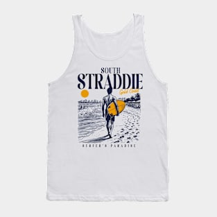 Vintage Surfing South Straddie, Gold Coast, Australia // Retro Surfer Sketch // Surfer's Paradise Tank Top